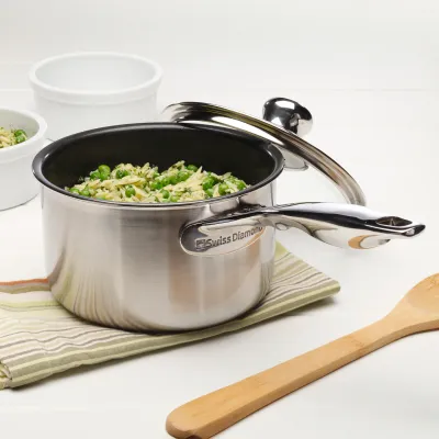 zz Sauce Pan 2.6qt w/Lid Clad NS Swiss Diamond