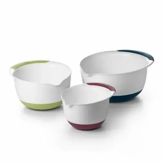 Bowls Set/3 w/Handles Navy/Green/Eggplant OXO 004