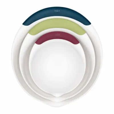 Bowls Set/3 w/Handles Navy/Green/Eggplant OXO 004