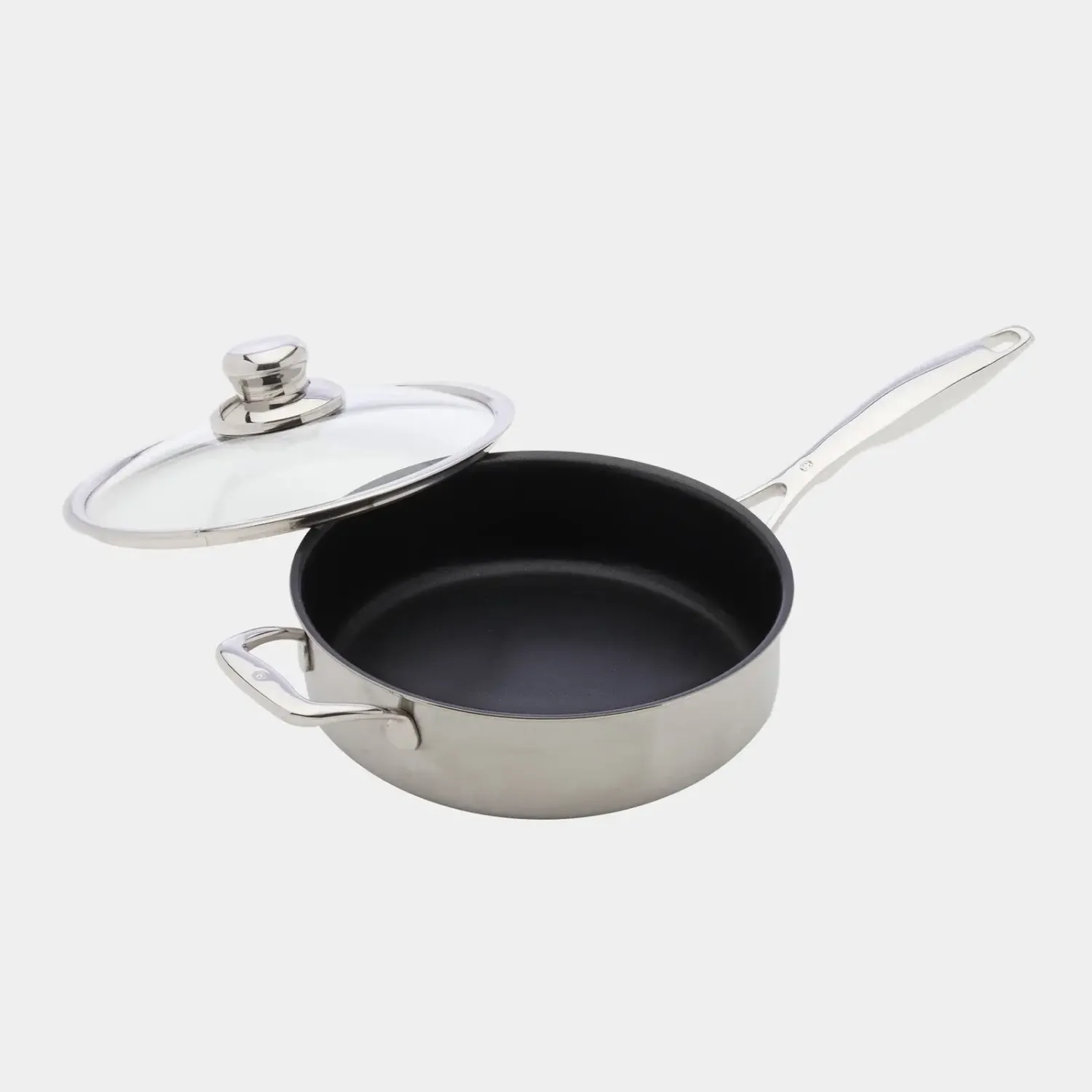 zz Saute Pan 5.3qt w/Lid Clad NS Swiss Diamond