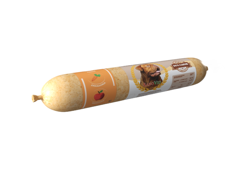 Comida natural para perros con pollo, arroz y zanahoria – Caja 15 uds × 500g