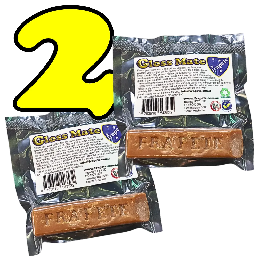 Two frapete Gloss Mate Carnauba Wax Sticks