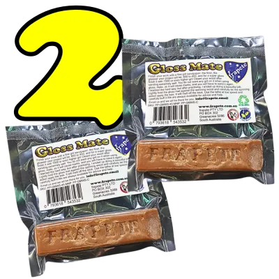 Two frapete Gloss Mate Carnauba Wax Sticks