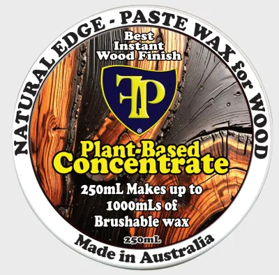 showing the top of frapete natural edge paste wax for wood 250mL