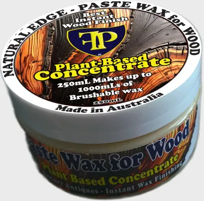 showing the front and top of frapete natural edge paste wax for wood 250mL
