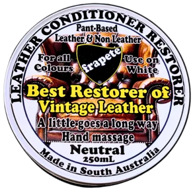 frapete Natural plant Based Leather conditioner 250mL Neutral Australian Made