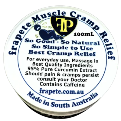 frapete 100-gram pot of pain muscle cramp cream works so well. Showing the top lid