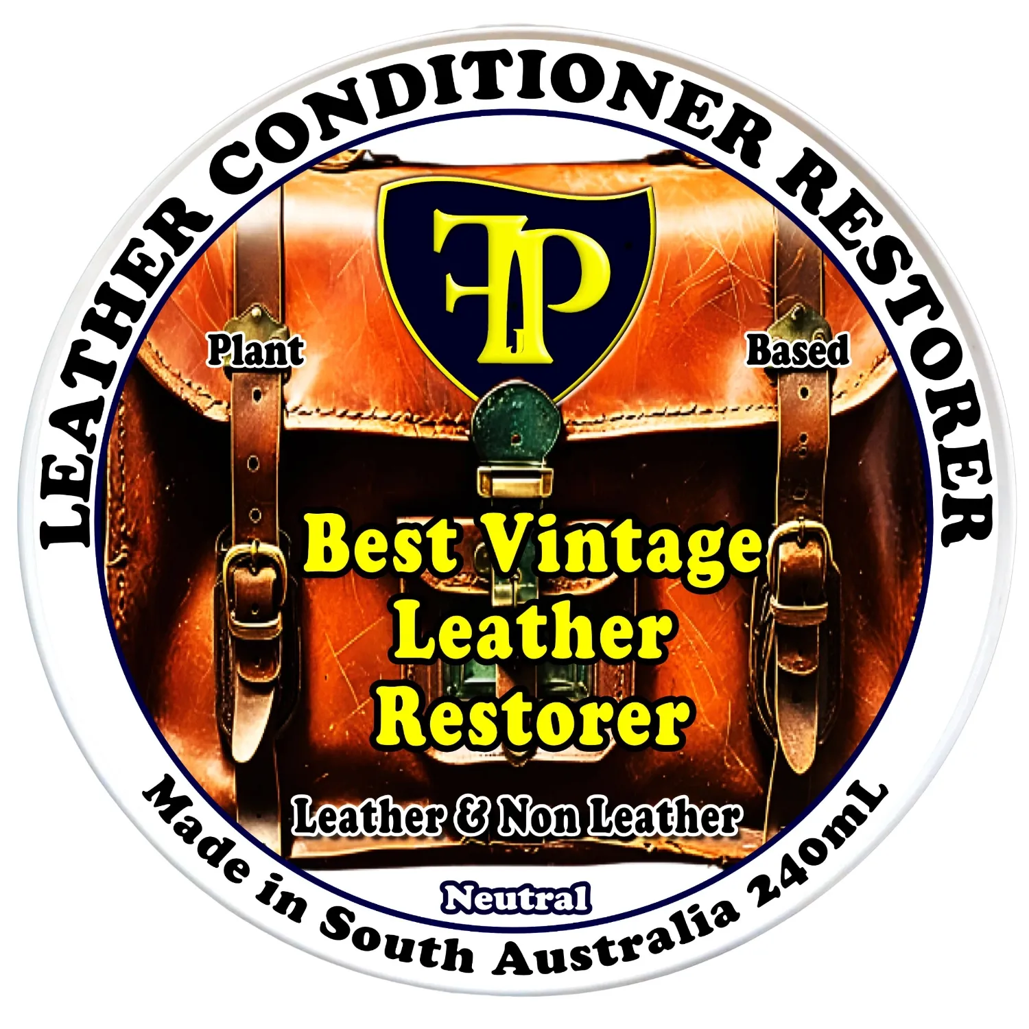 frapete Natural plant Based Leather conditioner 240mL Neutral Australian Made