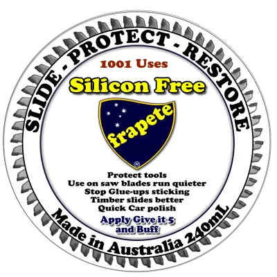 The top of the 240mL pot of frapete slide and protect paste wax, a paste wax that is silicone-free and is ninety per cent pla