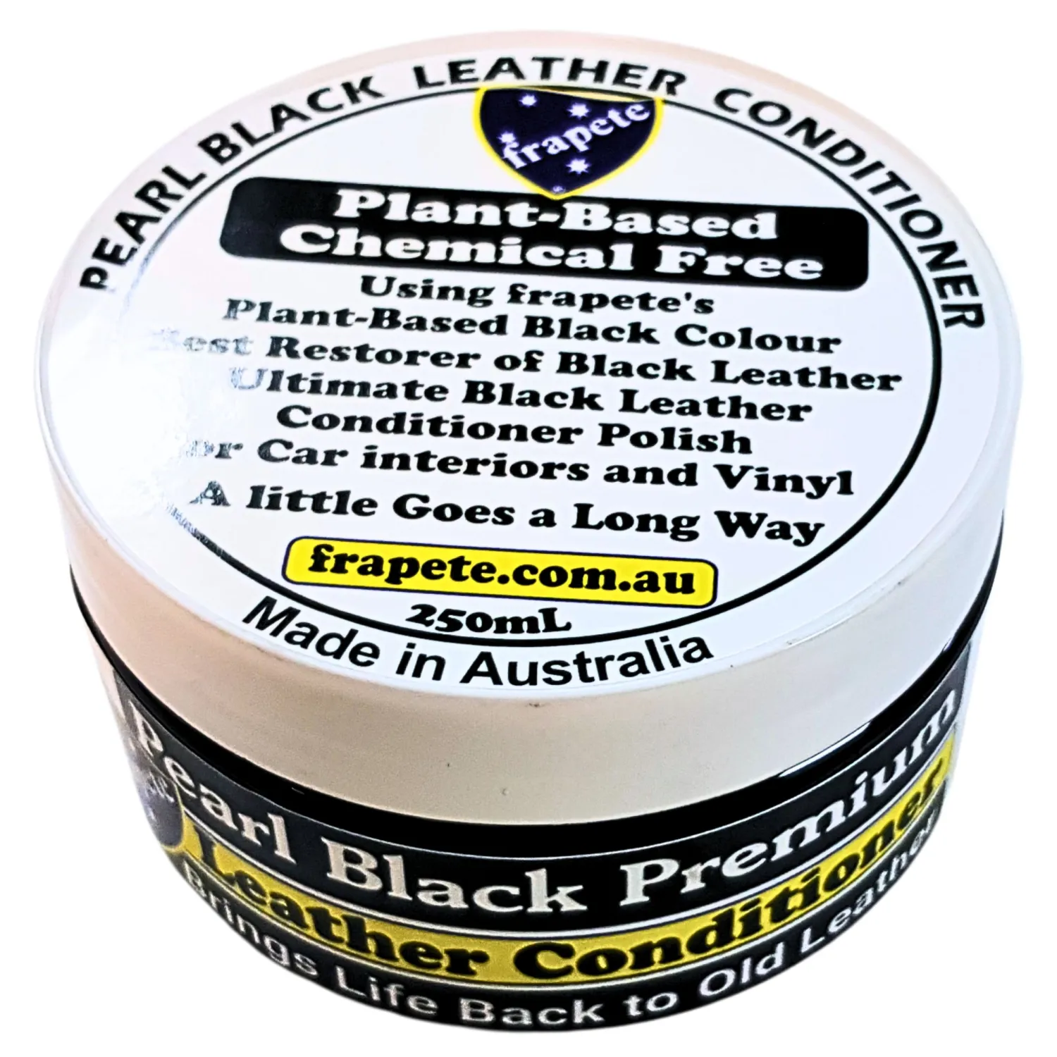 frapete pearl black front top  leather conditioner 240mL