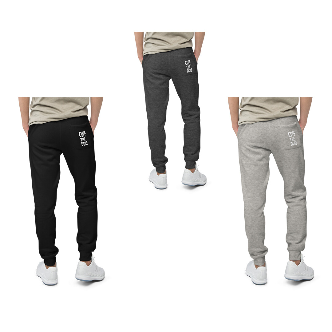Cuff The Duke (Birdhouse Logo) - Unisex fleece sweatpants in Black, Grey & Charcoal