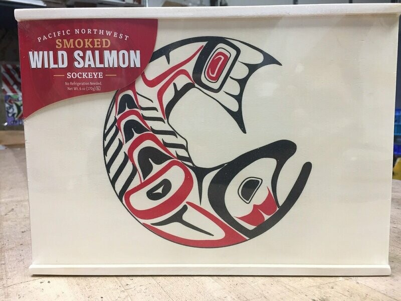 Totem Wooden Box Smoked Sockeye Salmon