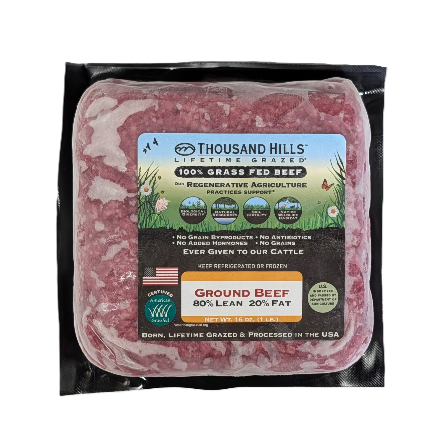 Thousand Hills 100% Grass-Fed Beef (1lb package) Thousand Hills 100% Grass-Fed Beef (1lb package)