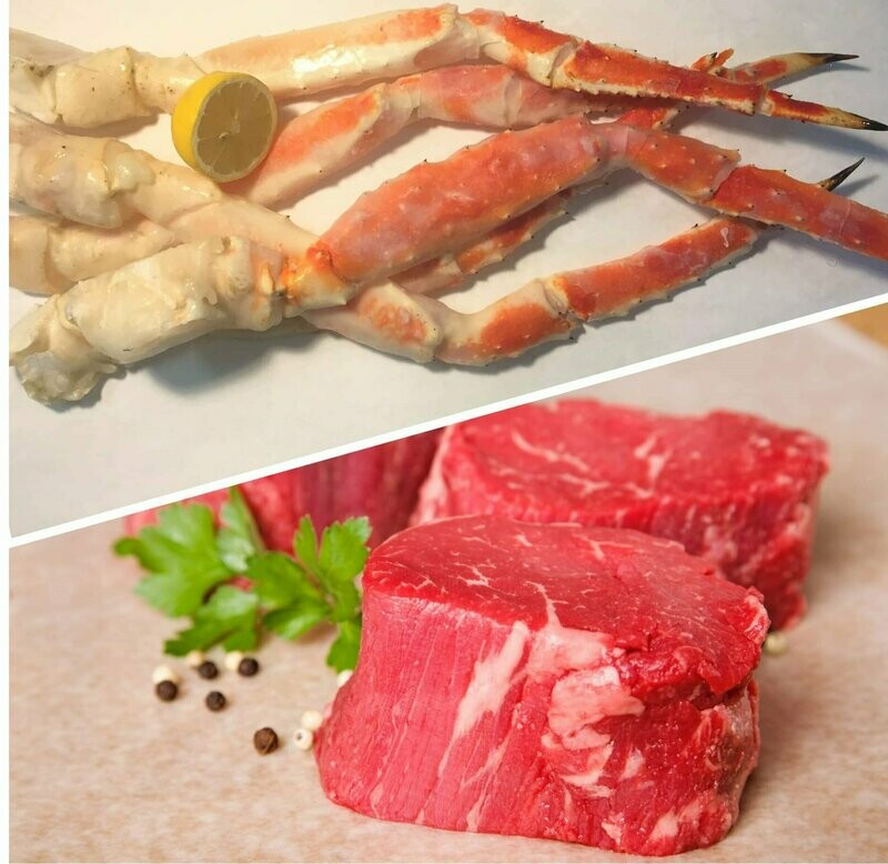 King Crab and Tenderloin Steaks