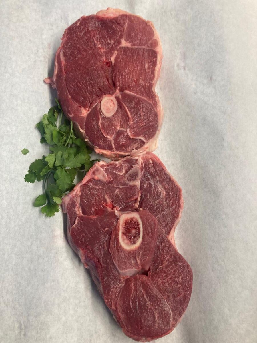 Free-Range Bone-in Lamb Leg Steaks