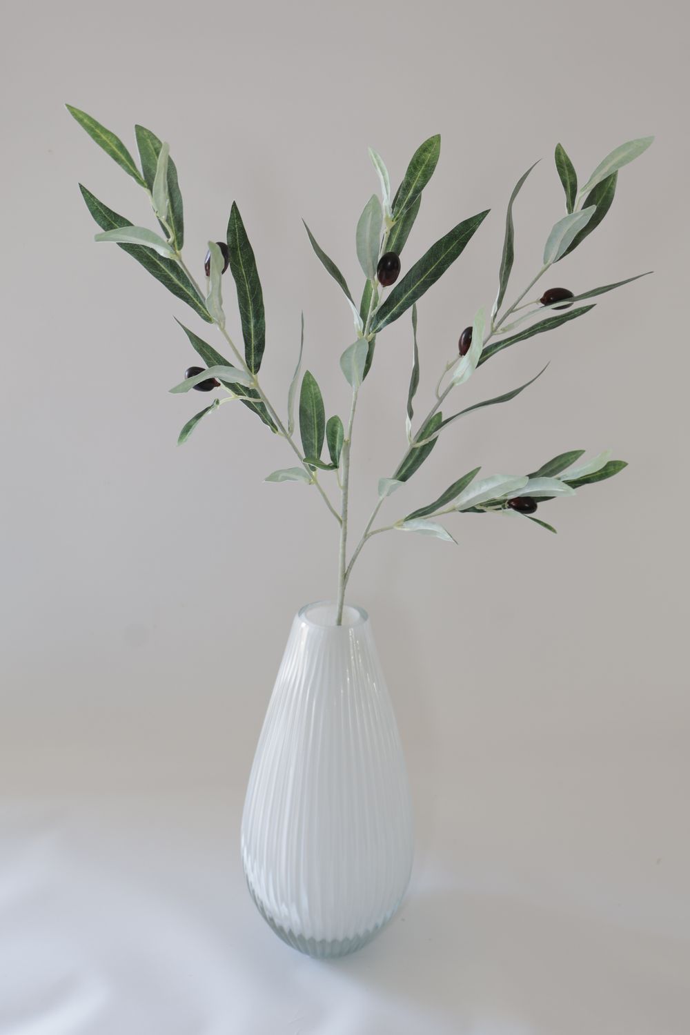 Olive branch  - Silk Silvery green leaves with fruit