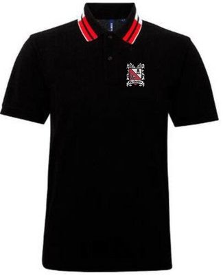 Polo Shirt - Black with Red & White Trim (Ordered on Request)