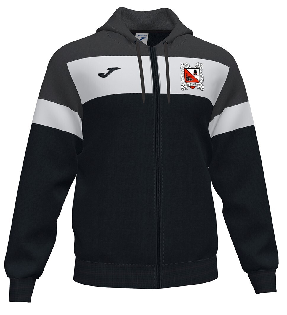 Joma Crew IV Zipped Hoody Black/Anthracite (Adult) Ordered on Request