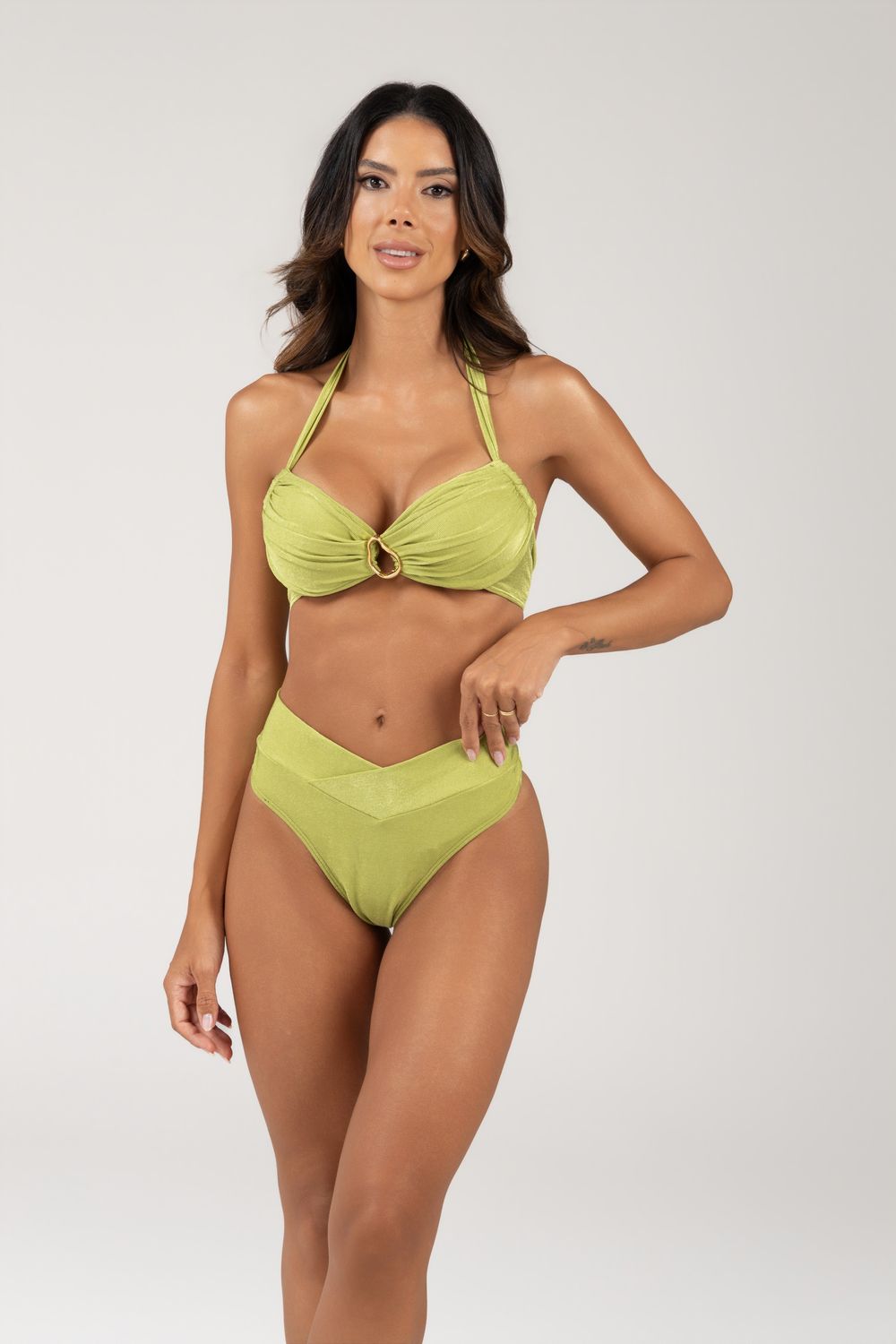 Structured Bikini Set with Double-Band Bottom Structured Bikini Set with Double-Band Bottom