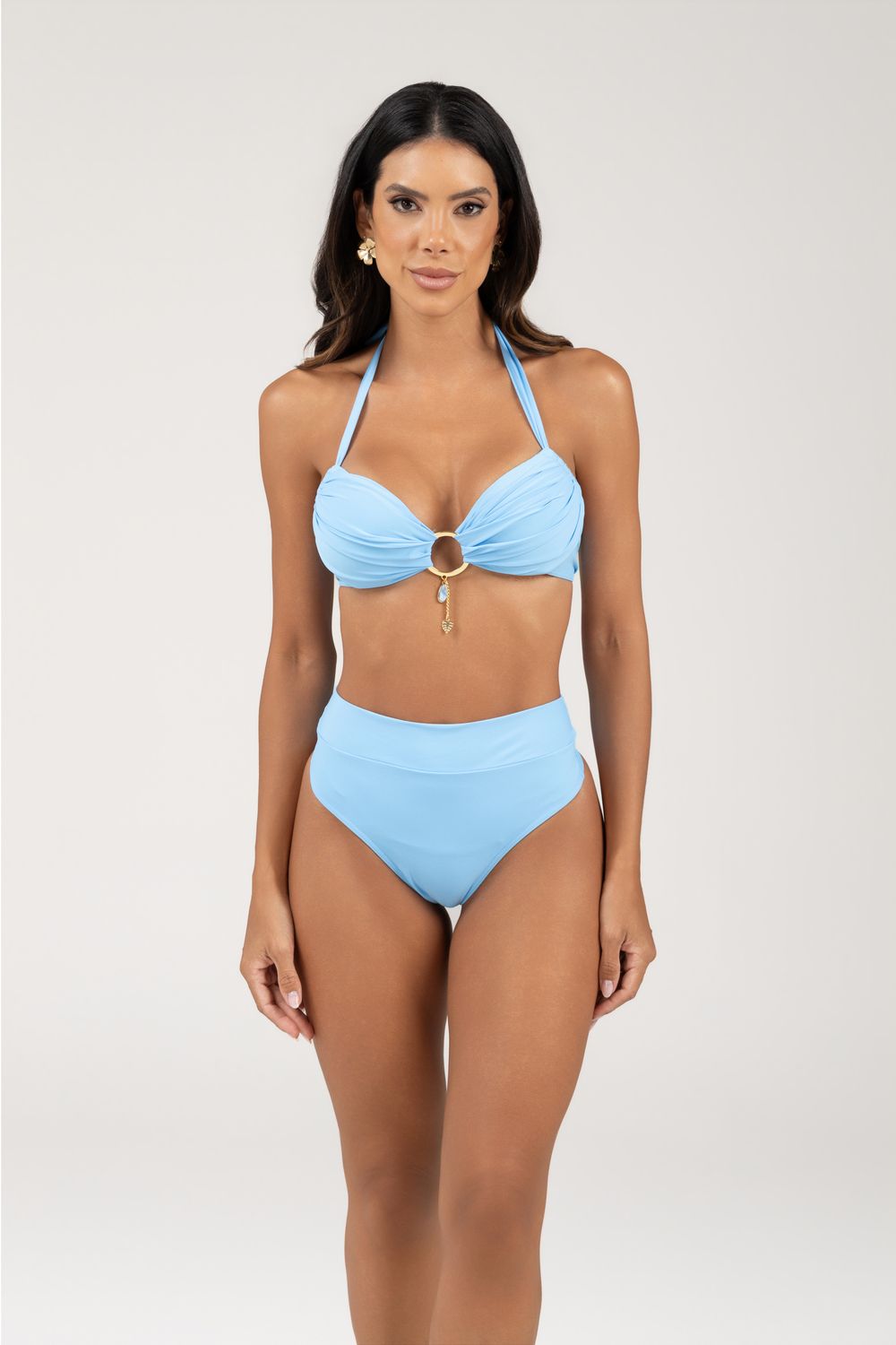 Structured Bikini Set with High-Waisted Bottom Structured Bikini Set with High-Waisted Bottom