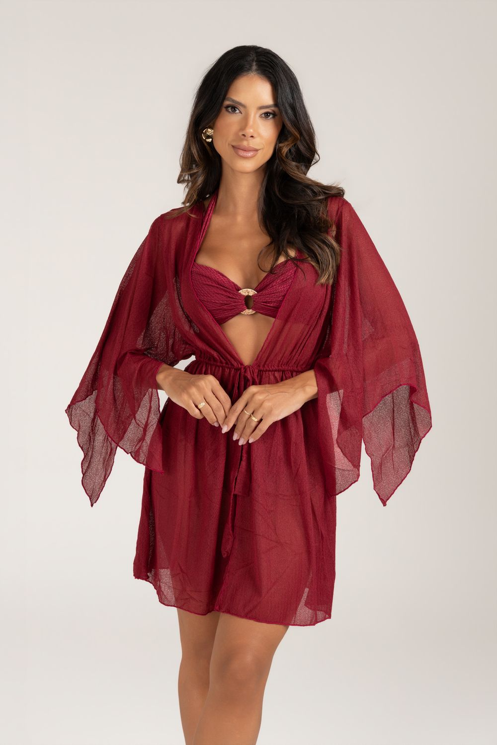 Lace Crepe Cover-Up