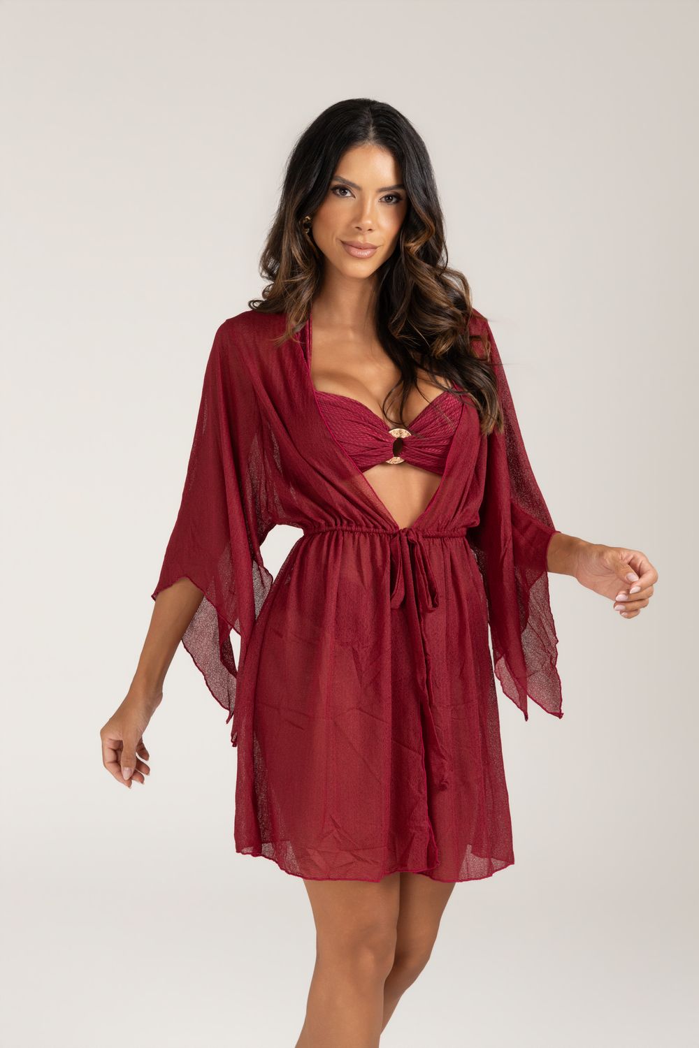 Lace Crepe Cover-Up Lace Crepe Cover-Up