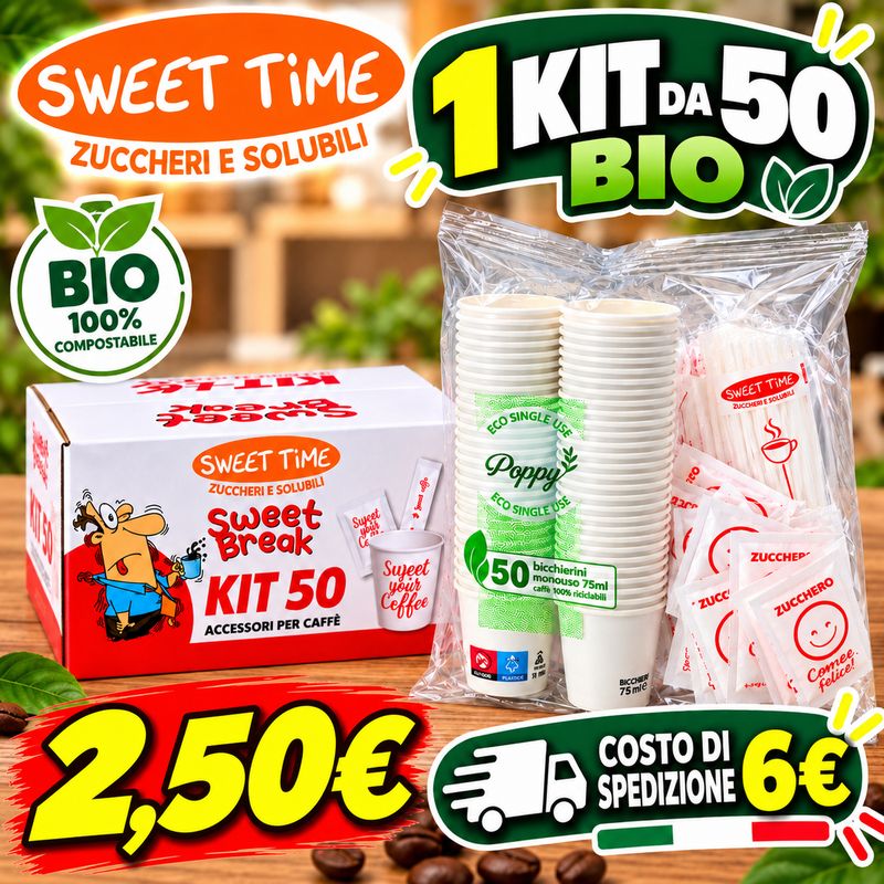 Kit Accessori Caffè Bio 50 pezzi