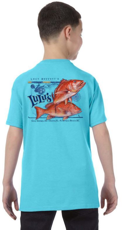 Youth Snapper Tee, Color: Sky, Size: XS