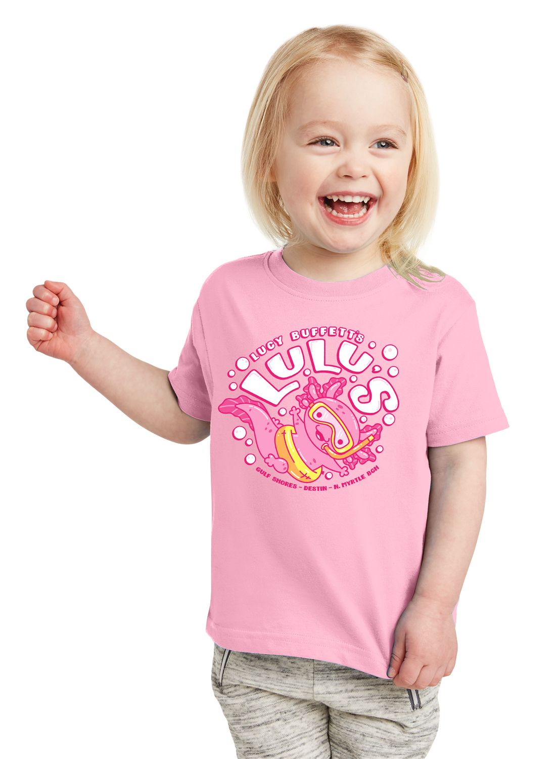 Toddler Axolotl Tee, Color: Light Pink, Size: 2T