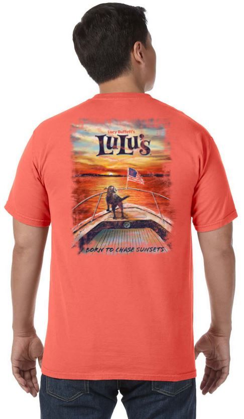 Chase Sunsets Tee, Color: Bright Salmon, Size: SM