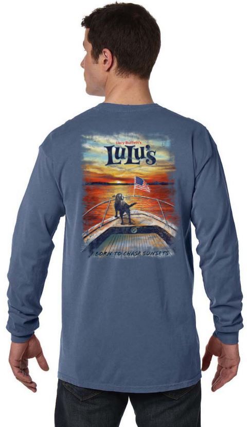 Chase Sunsets Long Sleeve, Color: Blue Jean, Size: SM