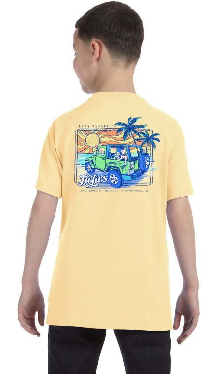 Youth Beach Dogs Tee, Color: Yellow Haze, Size: XS