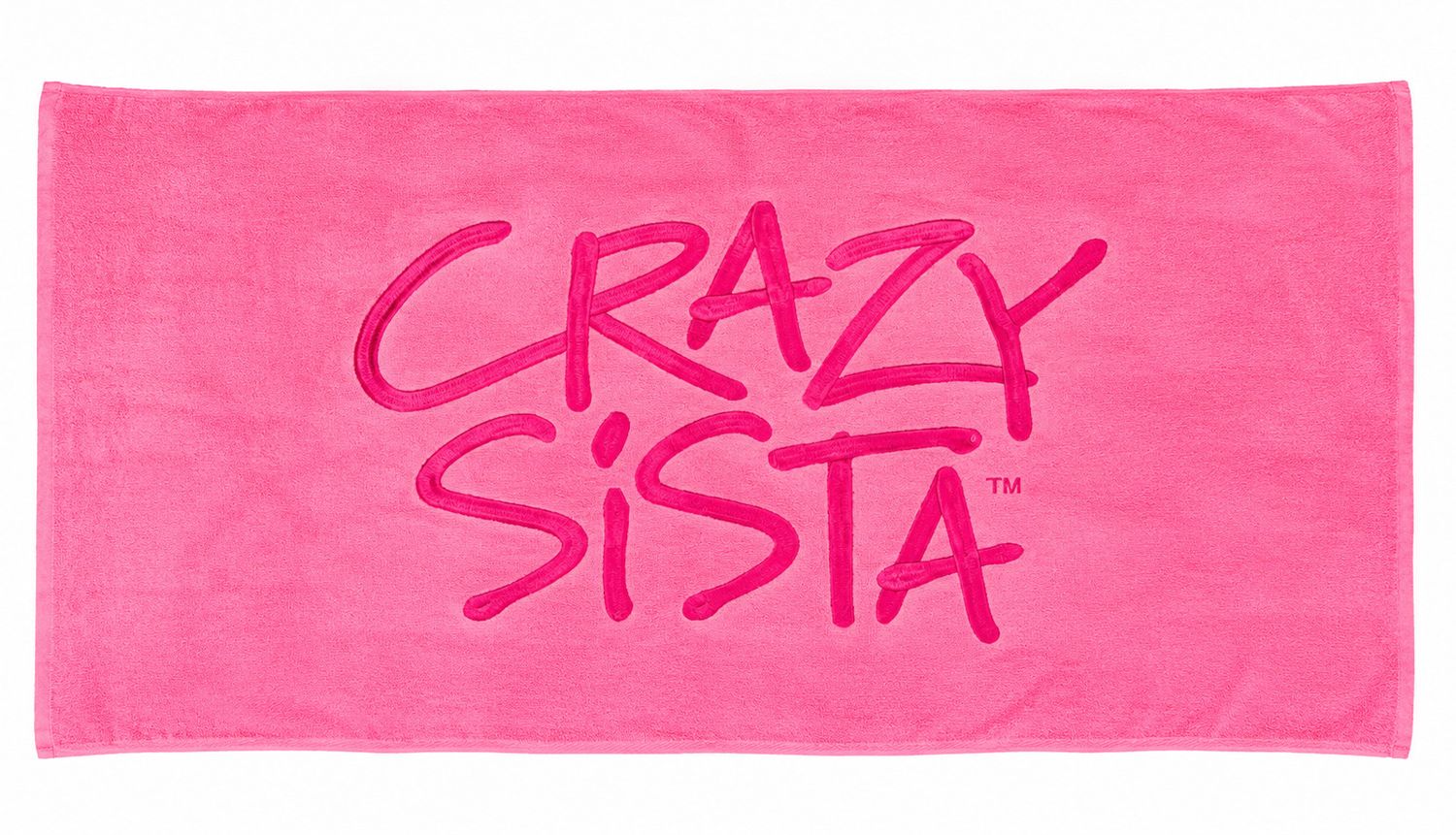Crazy Sista Beach Towel, Color: Baby Pink