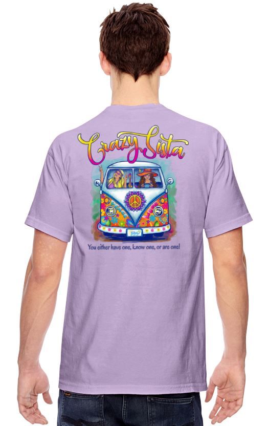 Crazy Sista Bus Tee, Color: Orchid, Size: SM