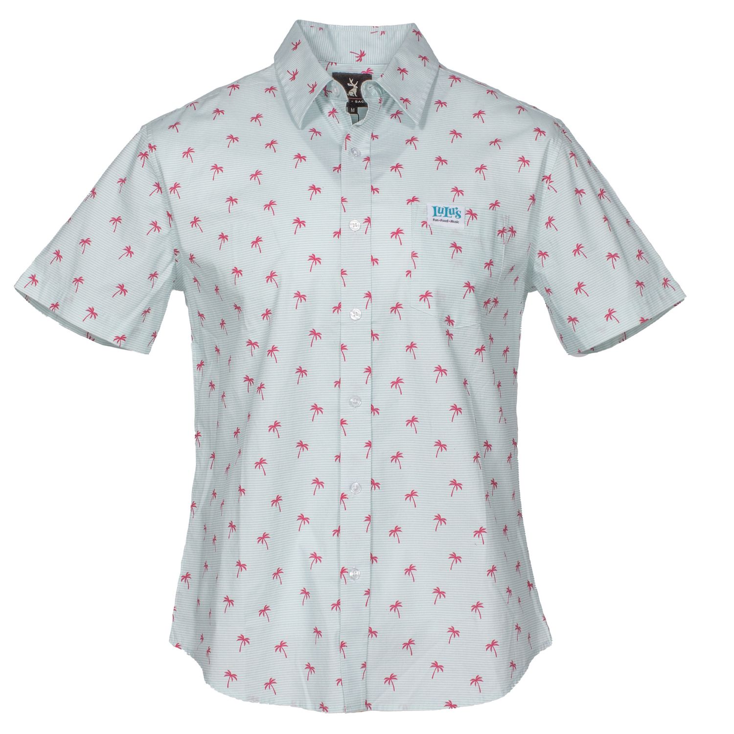 Jack &amp;amp; Sage Camp Shirt, Color: Palm Pattern, Size: SM