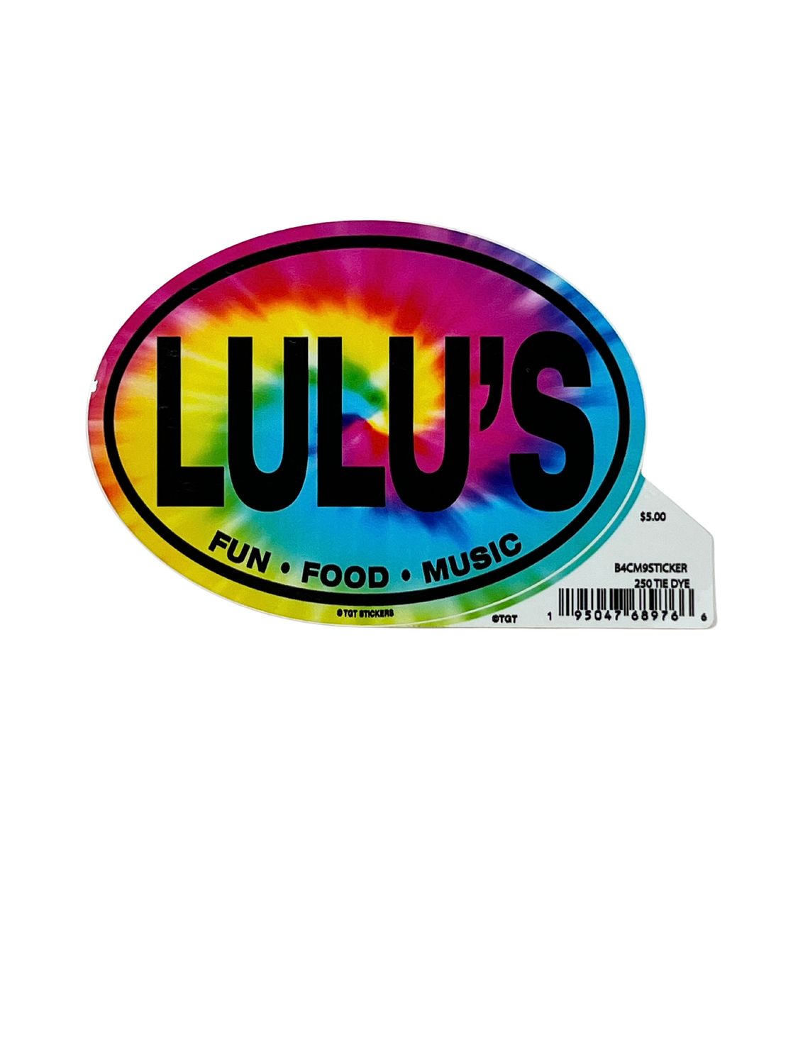 LuLu's Classic Stickers LG TieDye Oval
