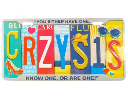 Crazy Sista License Plate