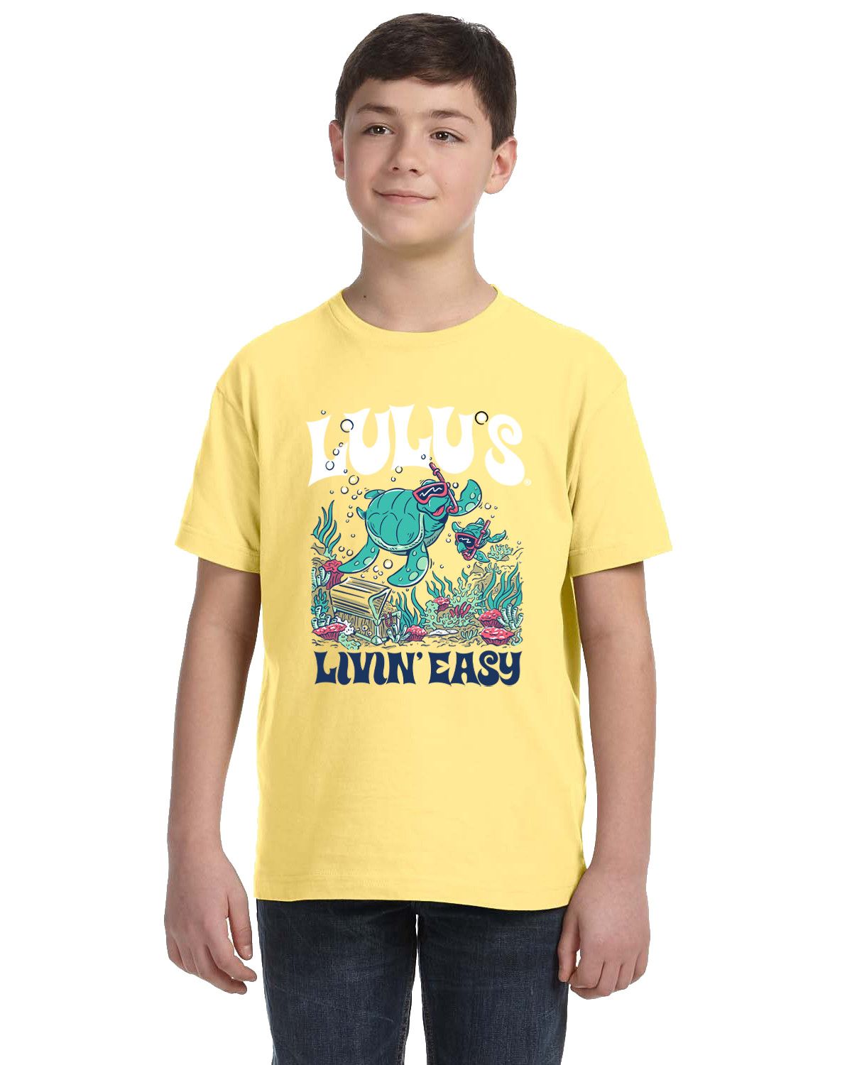 Youth Livin' Easy Tee, Color: Butter, Size: LG