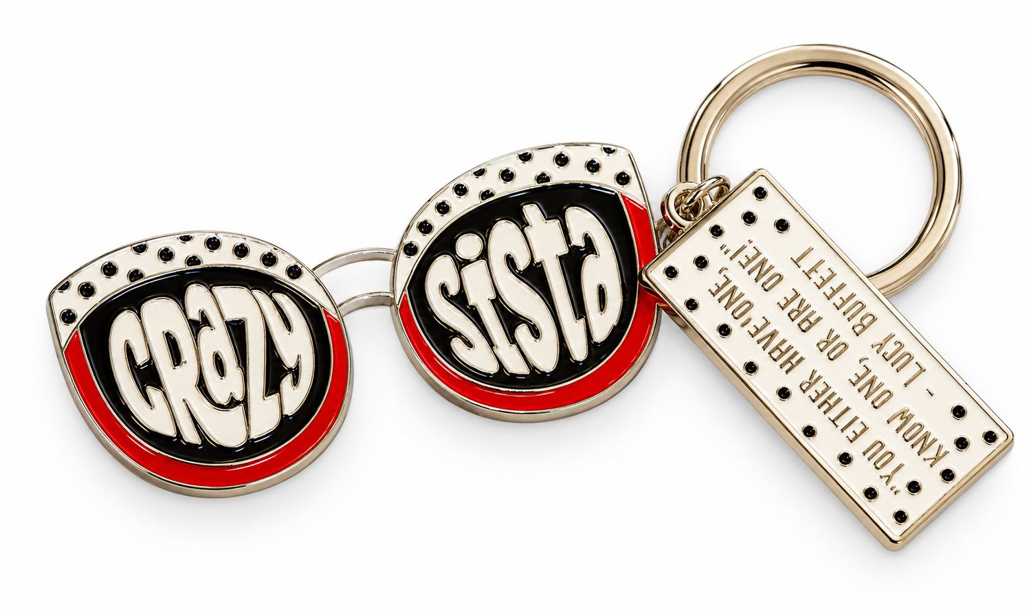 Crazy Sista Sunglasses Keychain