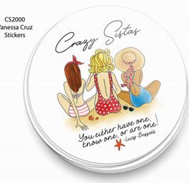 3 Crazy Sistas Logo Sticker