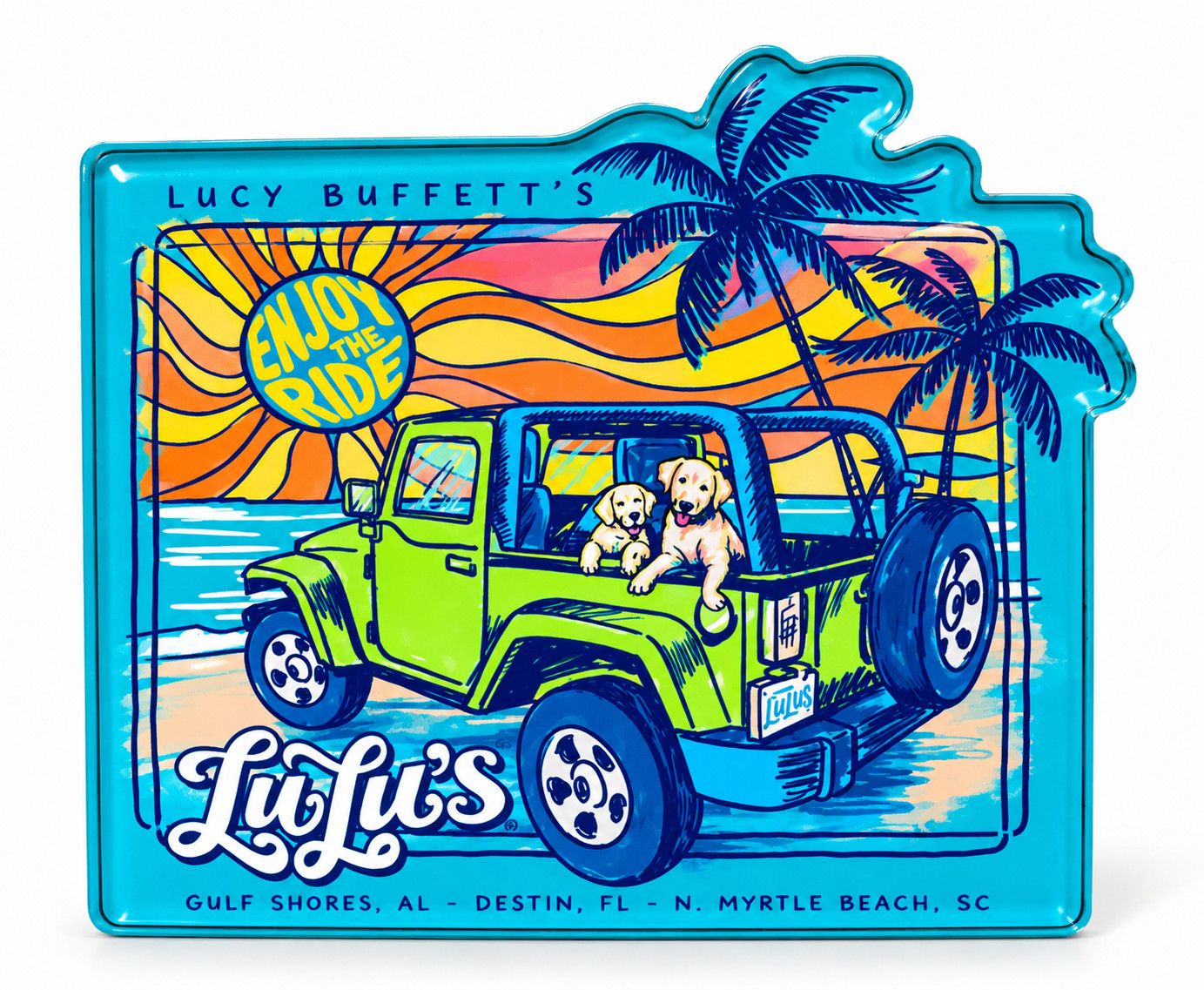LuLu's Classic Magnets Acrylic Jeep Dogs