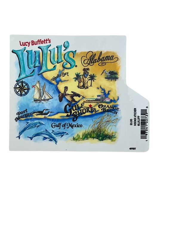 LuLu's Classic Stickers LG Gulf Map