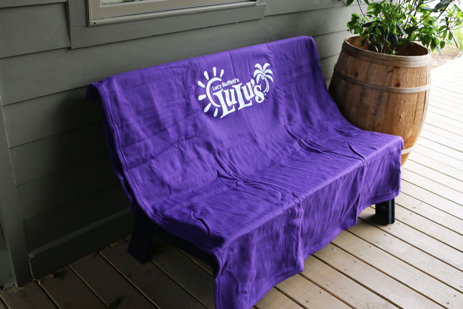 Logo Sweatshirt Blanket Athletic Purple