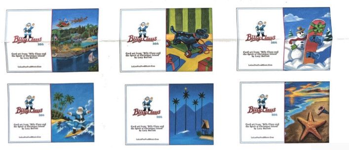 Billy Claus Holiday Greeting Cards 6 pack