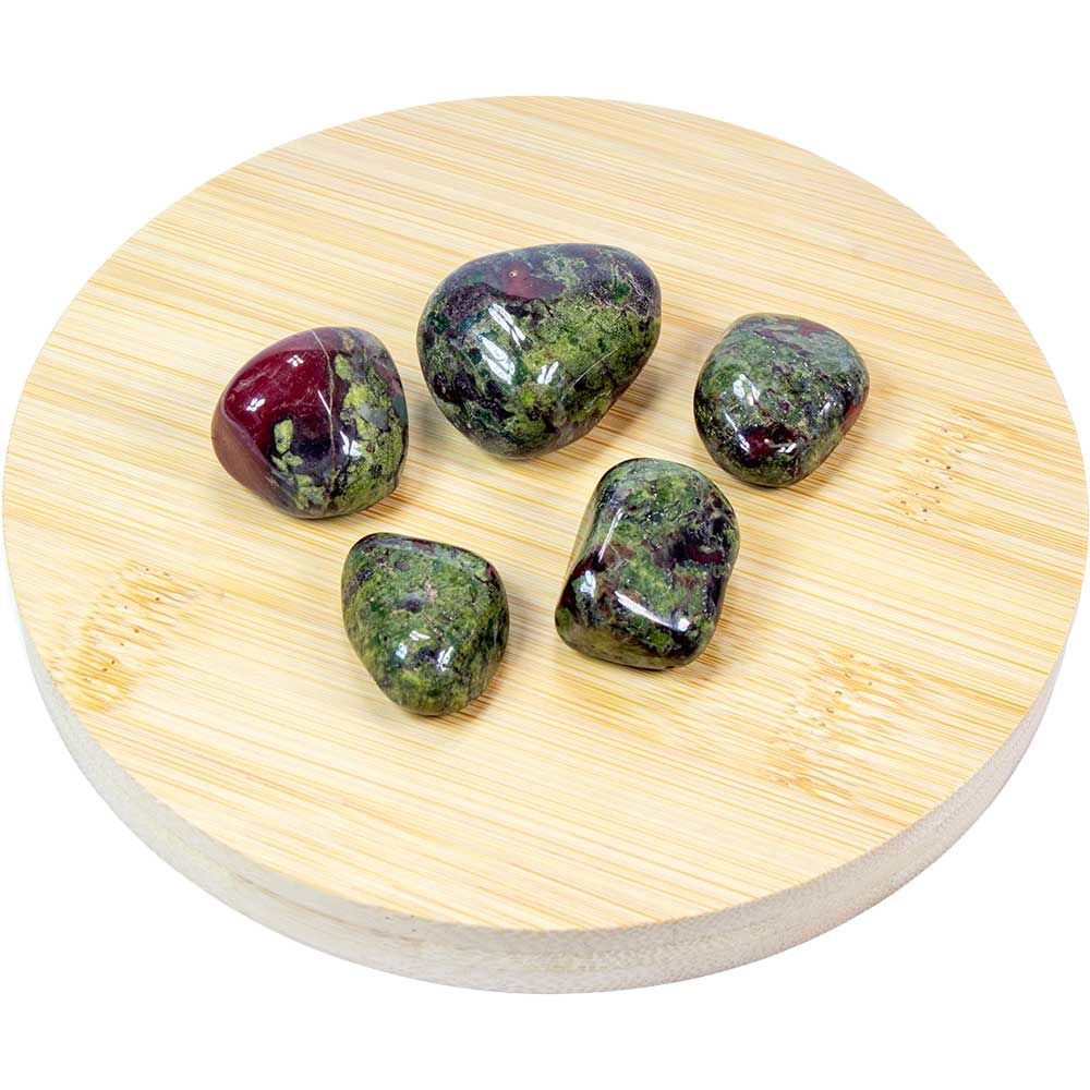Tumbled Stones Dragon Jasper, Size: 2 oz = 5 pcs - 2oz