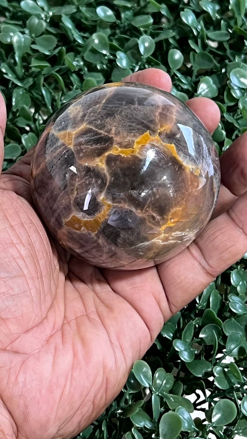 Black Moonstone Crystal Sphere 50-70mm