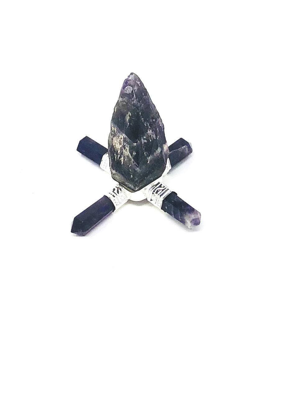 Amethyst raw 4 point energy generator (uncut)
