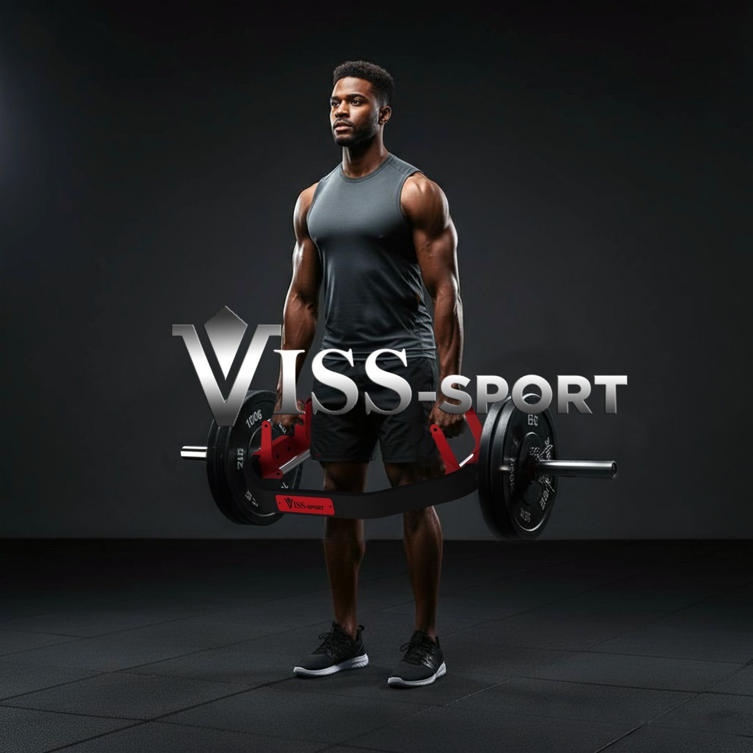 Barra hexagonal abierta VissSport para levantamiento de pesas