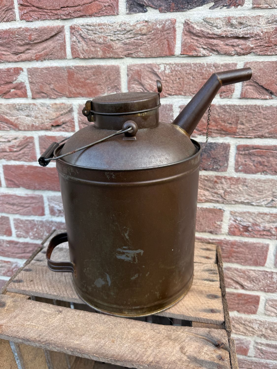Prachtige Karaktervolle Vintage Oliekan / Petroleumkan