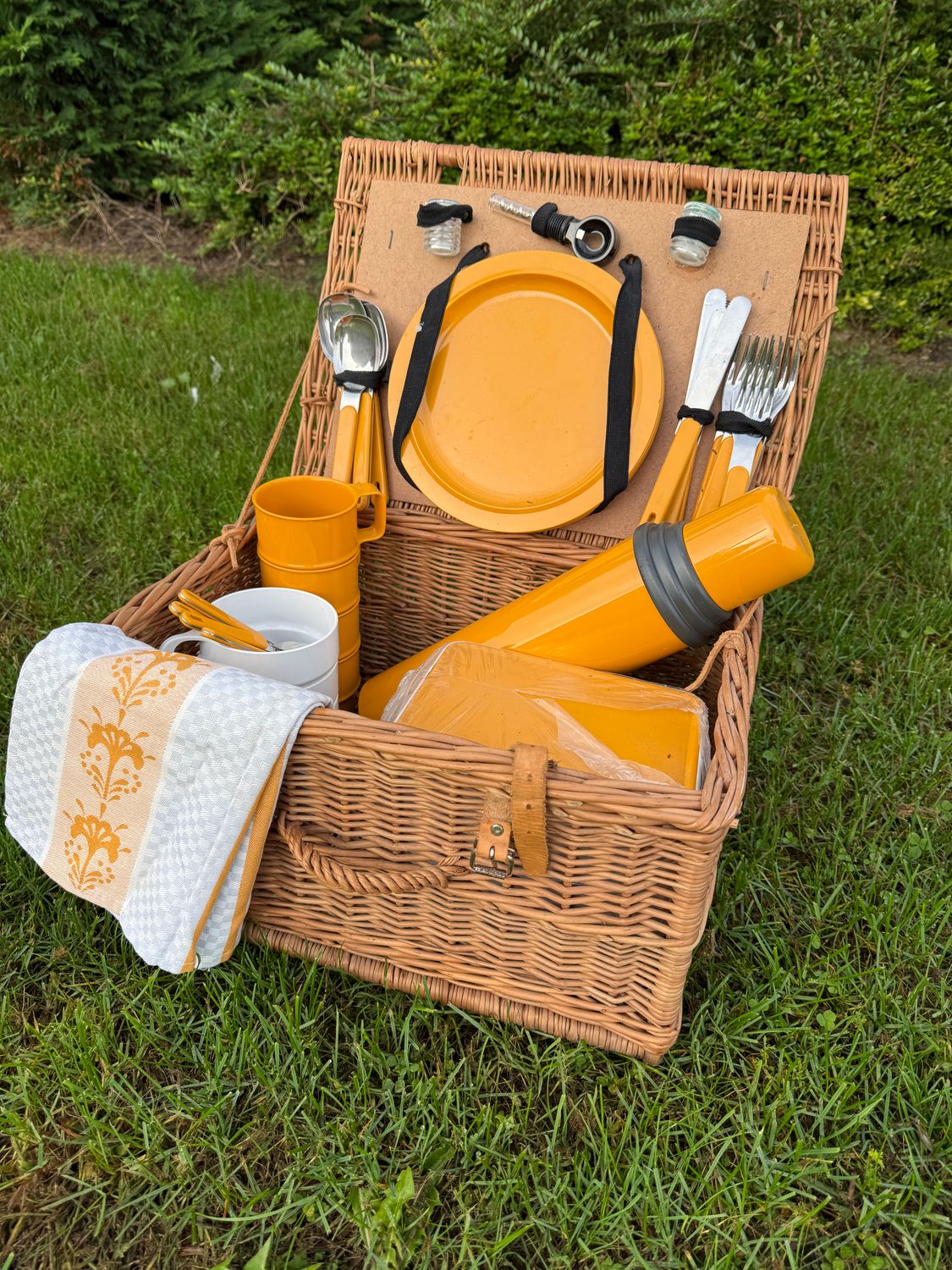 Vintage Rotan Picknickmand